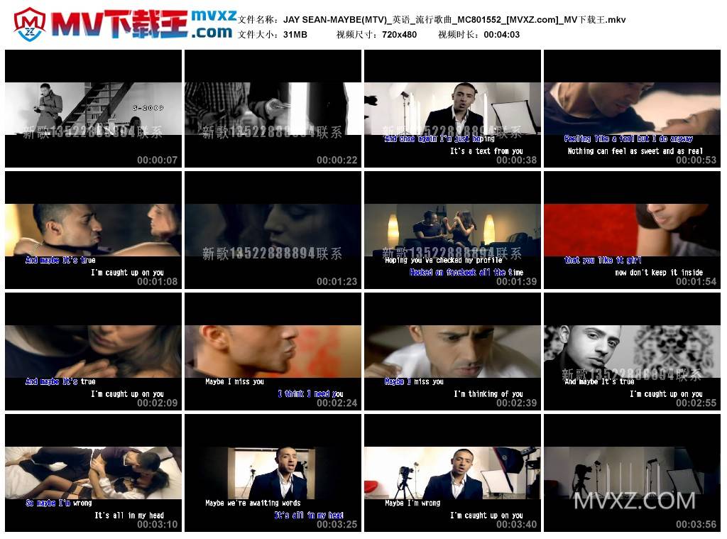 JAY SEAN-MAYBE(MTV)_英语_流行歌曲_MC801552